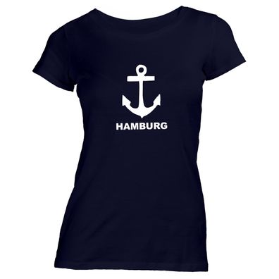 Damen T-Shirt Hamburg Anker