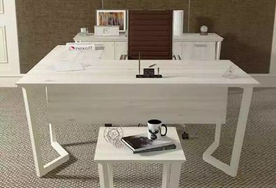 Moderner Weißer Schreibtisch Luxus Ecktisch Holzmöbel Arbeitszimmer Neu