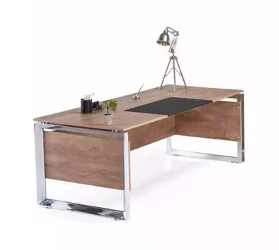 Moderner Brauner Schreibtisch Büro Möbel Holz Arbeitszimmer Design Stil
