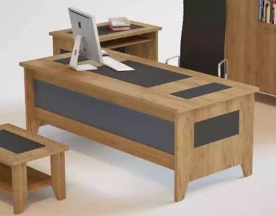 Moderner Brauner Schreibtisch Luxus Erweiterbare Möbel Holz Büro Neu