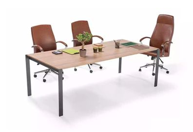 Moderner Großer Konferenztisch Holz Designer Büro Arbeitszimmer Möbel