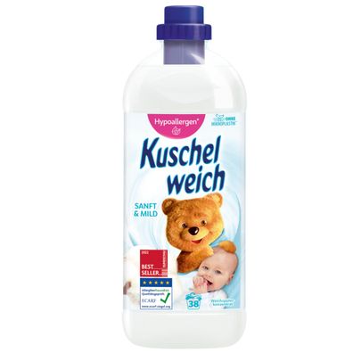 Kuschelweich Weichspüler Sanft und Mild für 38 Waschladungen 1000ml