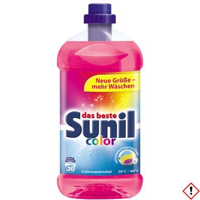 Sunil color Colorwaschmittel mit Farbübertragungsschutz 20WL 1320ml