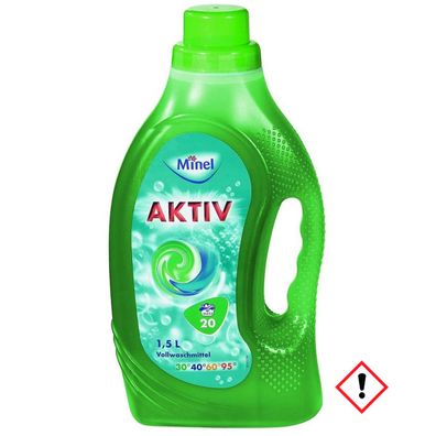 Minel reinigungsstarkes flüssiges Vollwaschmittel aktiv 1500ml