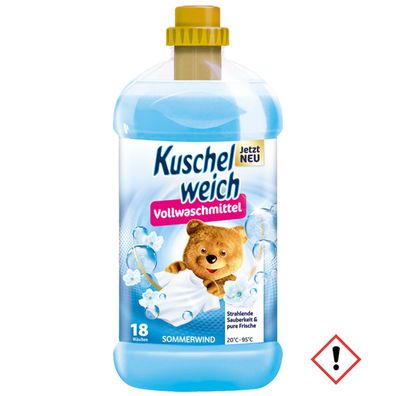 Kuschelweich Vollwaschmittel flüssig Sommerwind für 18 Waschladungen