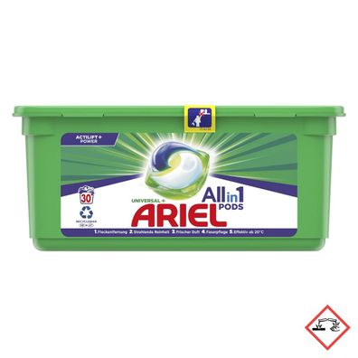Ariel All in 1 Pods Universal Vollwaschmittel für 30 Waschladungen