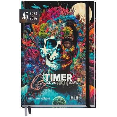 Häfft-Timer ARTificial 23/24 - Jugendkalender / A5 / Skull Mask