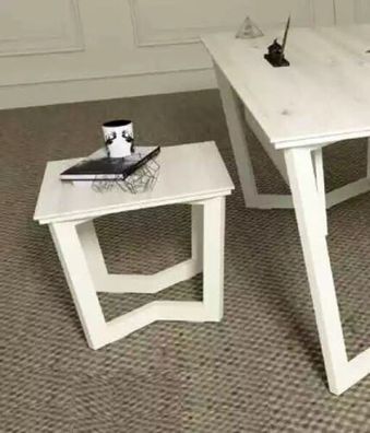 Weißer Moderner Couchtisch Holzmöbel Exklusiver Arbeitszimmer Stil Tisch