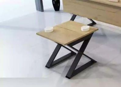 Designer Quadratischer Brauner Couchtisch Ablagetisch Beistelltisch Möbel