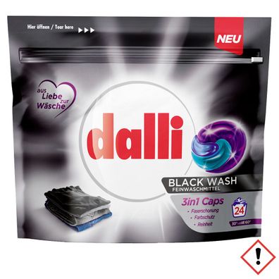 Dalli Black Wash 3in1 Caps 24WL