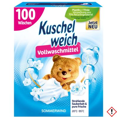 Kuschelweich Vollwaschmittel Pulver Sommerwind Duft 100WL 5500g