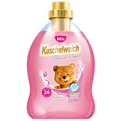 Kuschelweich Premium Weichspüler Eleganz mit Macadamia Öl 28 WL 750ml
