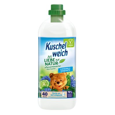 Kuschelweich Kornblume und Bergamotte Weichspüler vegan 40WL