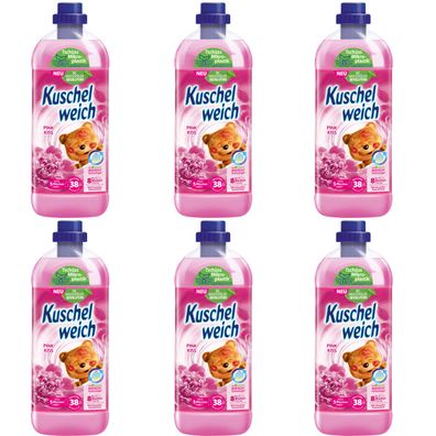 Kuschelweich Weichspüler Pink Kiss ergibt 38 Waschladungen 1L 6er Pack