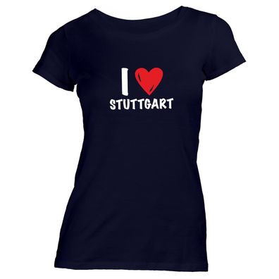 Damen T-Shirt I love Stuttgart