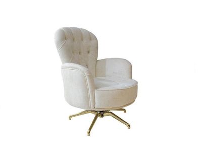 Weißer Chesterfield Luxus Sessel Designer Lehn Stuhl Einsitzer Polster