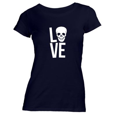 Damen T-Shirt LOVE Skull Totenkopf