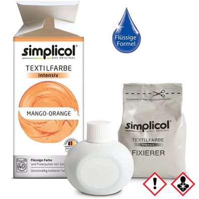 Simplicol Textilfarbe intensiv all in 1 Flüssig Mango Orange