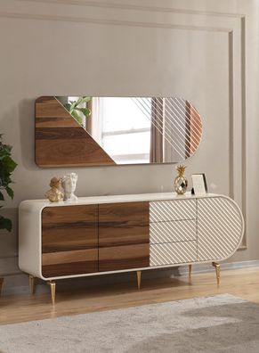Modernes Sideboard Kommoden Holzschrank Edelstahlmöbel Weiß Luxus Möbel