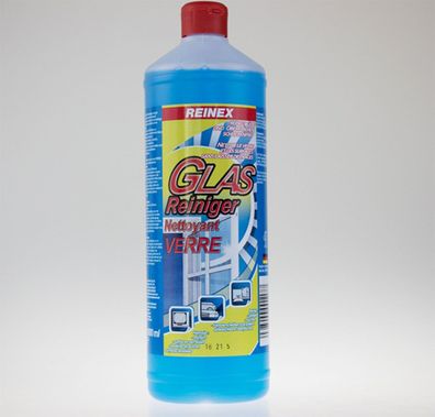 Reinex Glasreiniger Rundflasche ohne Sprüh Pistole in 1000ml