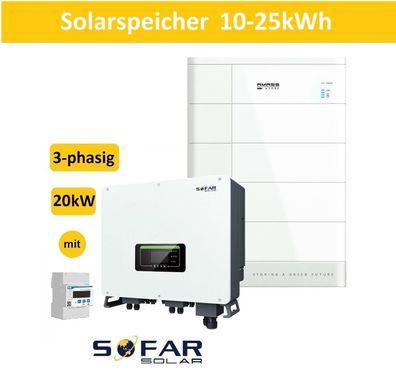Sofar Solar HYD20KTL Hybrid Wechselrichter 3-phasig Batterie Solarspeicher GTX3000H