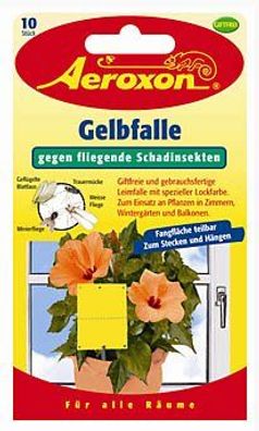 Gelbfalle f. Topfpflanzen 10 Stück