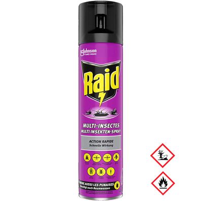 Raid Multi Insekten Spray geeignet für die Anwendung im Haus 400ml