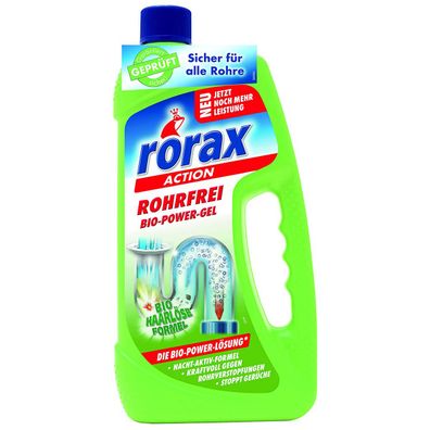 rorax Rohrfrei Bio Power Gel Rohrreiniger Biorezeptur 1000ml 2er Pack