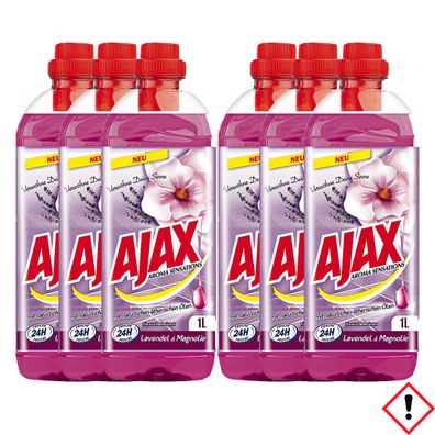 Ajax Allzweckreiniger Lavendel und Magnolie 1000 ml 6er Pack