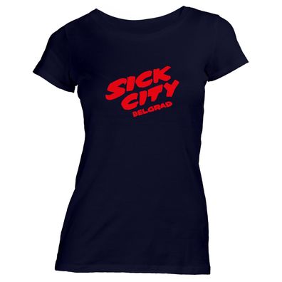Damen T-Shirt Sick City Belgrad