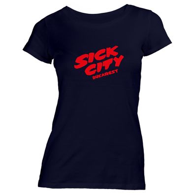 Damen T-Shirt Sick City Bukarest