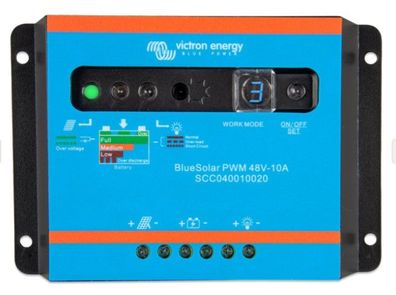 Victron Energy BlueSolar PWM-Light Charge Controller 48V-10A : SCC040010020