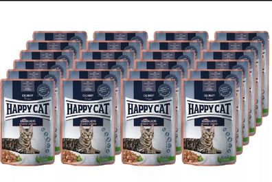 Happy Cat ¦ Meat in Sauce - Culinary Atlantik-Lachs - 24 x 85g ? Nassfutter