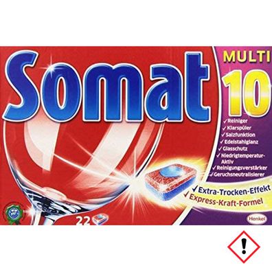 Somat 10 Tabs Geschirrspültabs Extra Kraft M Glasschutz 22 Tabs