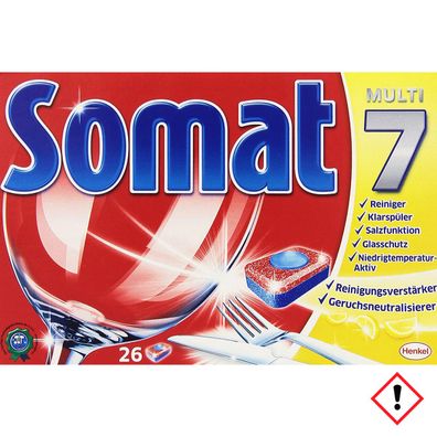 Somat 7 Multi all in 1 Tabs Spülmaschienentabs Inhalt 26 Tabs