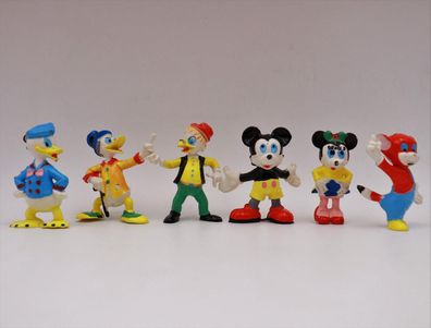 Alt Disney Hartgummifigur Foxi, Micky & Minni, Düsentrieb, Donald & Dagobert #V6