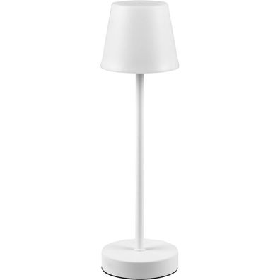 Akku Aussen Tischleuchte Weiß LED Martinez Lampe USB Touch Dimmer ca. 39 cm