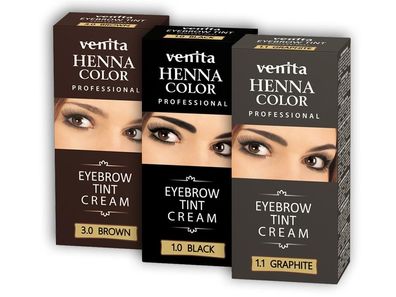 Wimpern und Augenbrauenfarbe Augenbrauen Venita Farbe Eyebrow Tint Cream 30 g