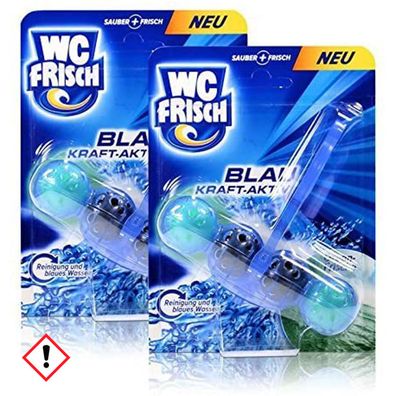 WC Frisch Blau Kraft Aktiv Ozean für blaues Wasser 50g 2er Pack