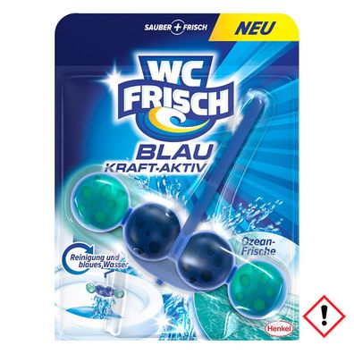 WC Frisch Blau Kraft Aktiv Ozean für blaues Wasser 50g 3er Pack