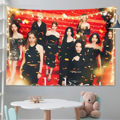 TWICE Wandteppich Album Merch NAYEON JeongYeon Momo Hintergrund Tuch Deco Tapestry