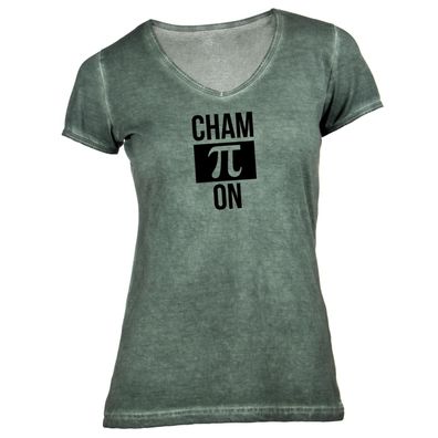 Damen T-Shirt V-Ausschnitt Champion Pi