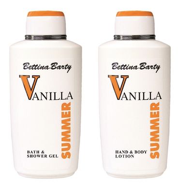 Bettina Barty Summer Vanilla Bath & Shower Gel u. Body Lotion je 500 ml Sparset !