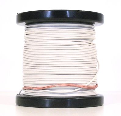 Schneider 5038 Qualitäts-Litze Kabel 18x0,10 weiss 50m 0,14mm² (0,14€/ m)