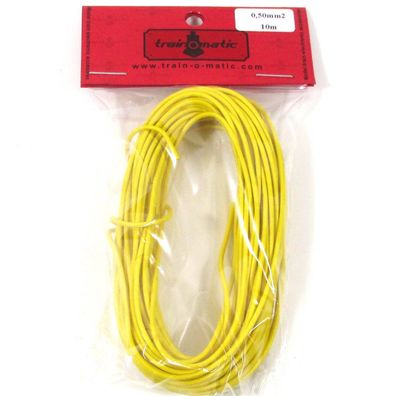 trainOmatic 1130404 feine Litze, Kabel 0.50 mm2 10m verdrillt, gelb (0,44€/ m) - NE