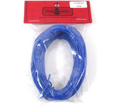 trainOmatic 1130407 feine Litze, Kabel 0.50 mm2 10m verdrillt, blau (0,44€/ m) - NE