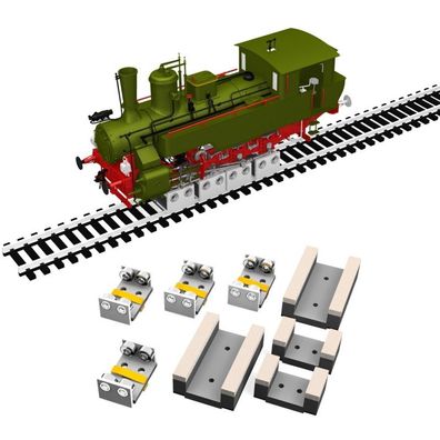 Proses [PRR-M-04] HO/ OO Modellbahn-Rollböcke + Reinigungsfilze für Märklin - NEU