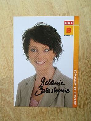ORF Moderatorin Melanie Balaskovics - handsigniertes Autogramm!!!