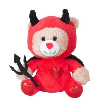 Teddybär in Teufelskostüm 22 cm Teufel Rot