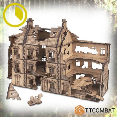 WAR083 TTCombat - World War - The City Corner and Delapedated Rowhouse Destroyed